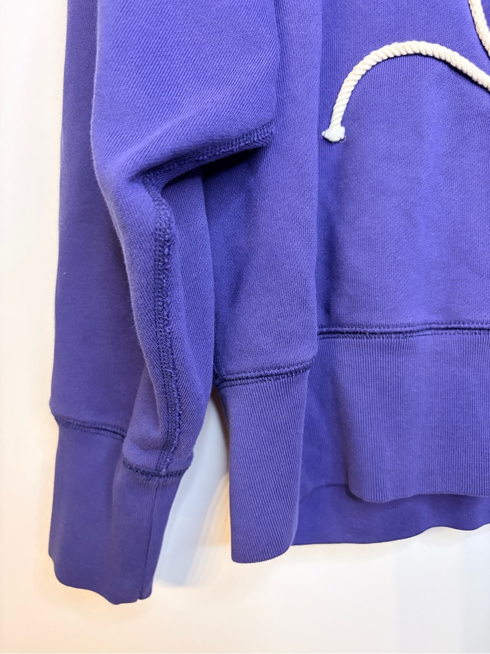 J.Crew Women’s Navy Blue Anchor Sweatshirt in Original Cotton Terry, Size Medium - Picture 5 of 8